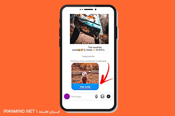 مرحله چهارم آموزش پست دونفره اینستاگرام